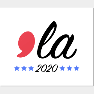 Funny Kamala Harris Comma La 2020 Posters and Art